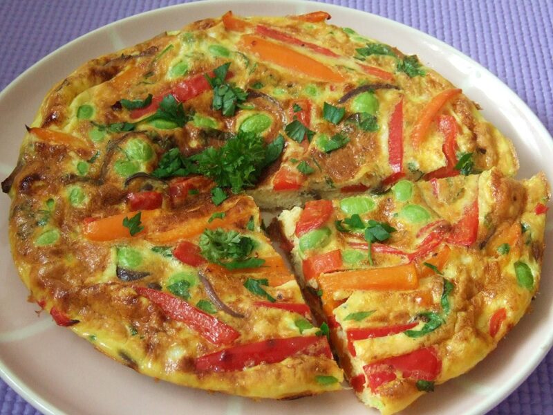 Rainbow omelette