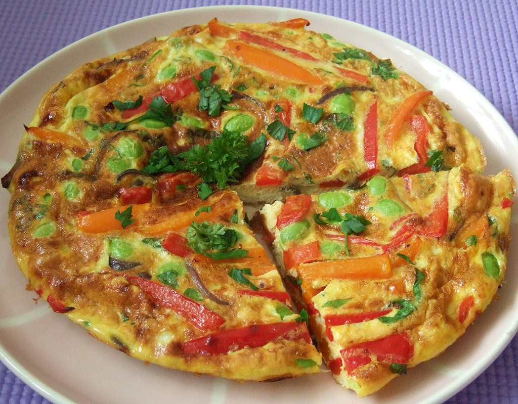 Rainbow omelette