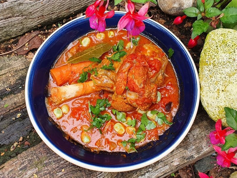 Spiced lamb shanks in the pressure cooker