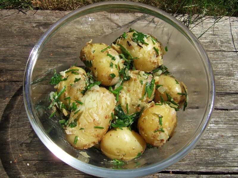 Spiced new potato salad