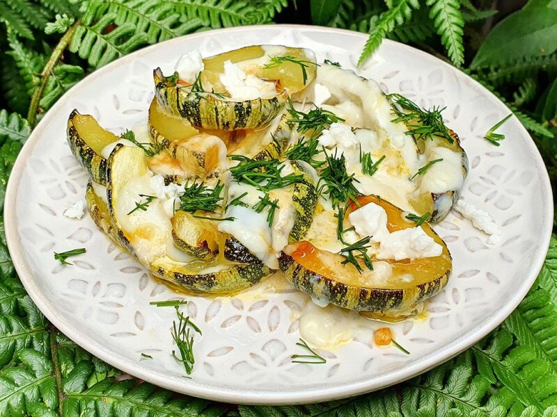 Baked Marrow with feta