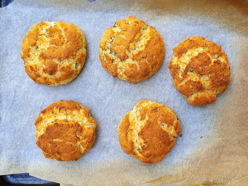 Feta and dill scones