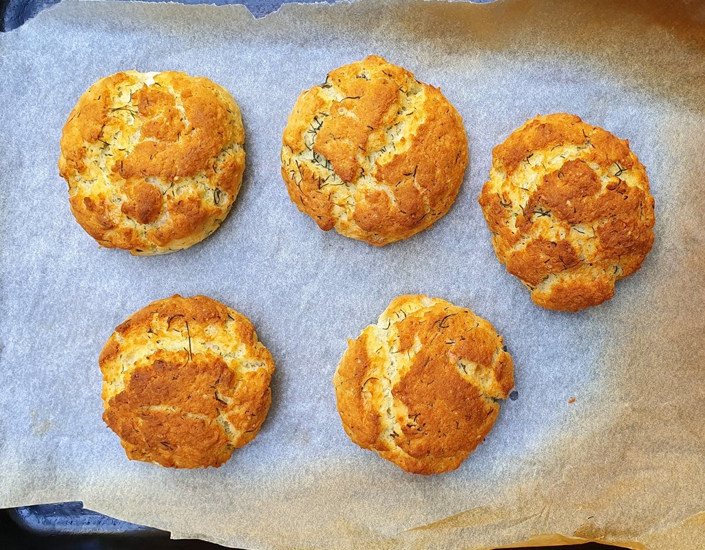 Feta and dill scones