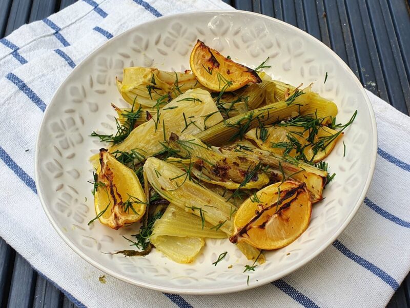 Lemon and dill roasted fennel