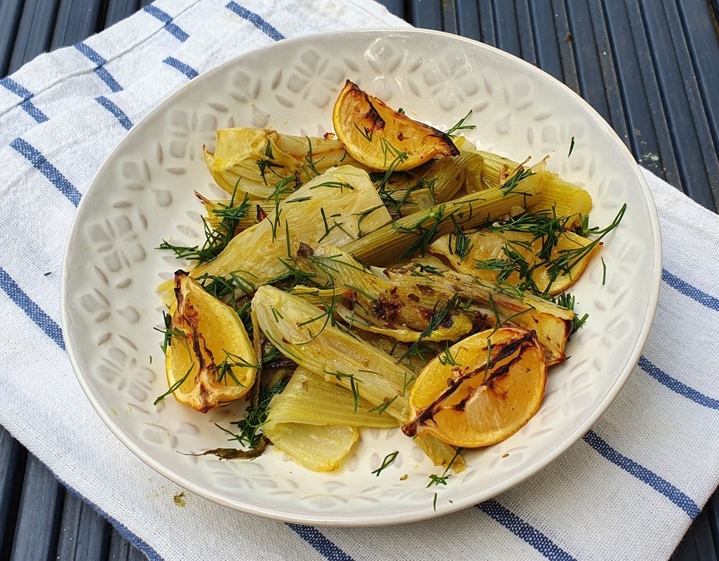 Lemon and dill roasted fennel