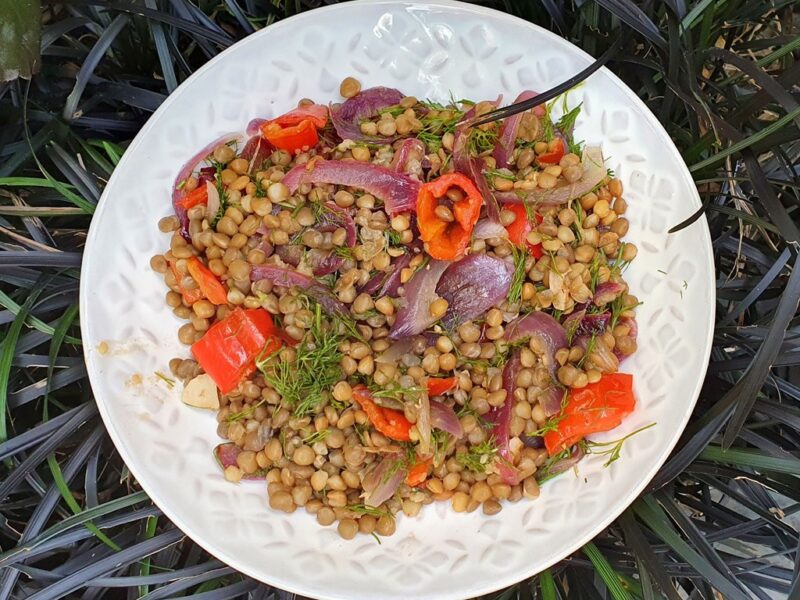 Lentils with lemon and dill