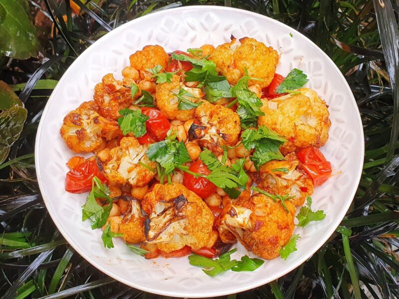 Spiced cauliflower with chickpeas