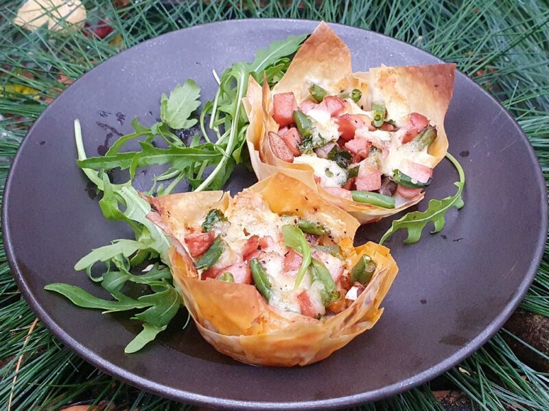 Frankfurter filo tarts