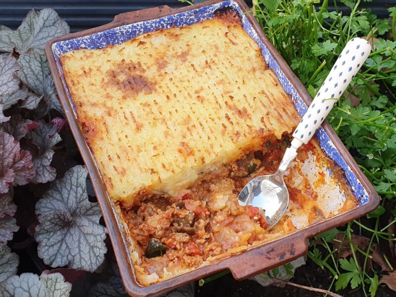 Greek-style shepherd’s pie