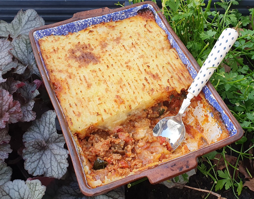 Greek-style shepherd’s pie