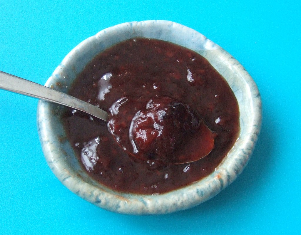 Plum and raspberry jam