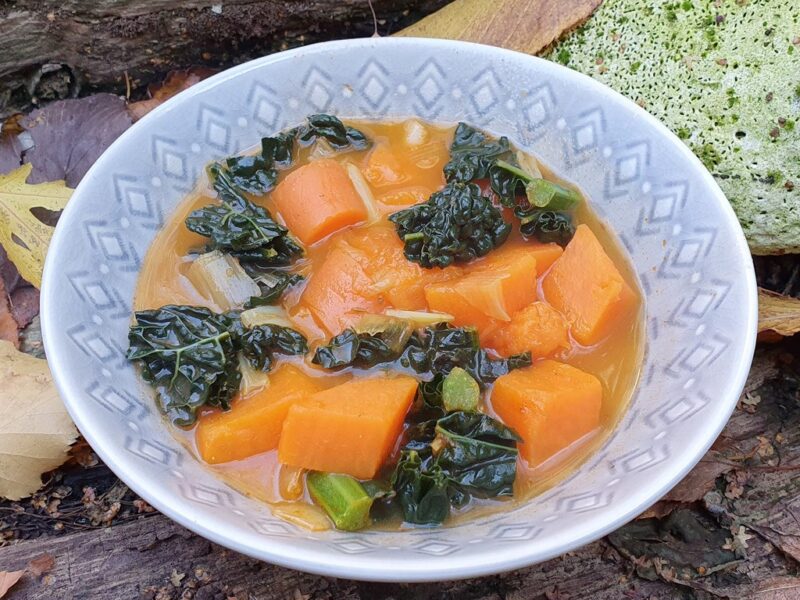 Mexican style sweet potato soup