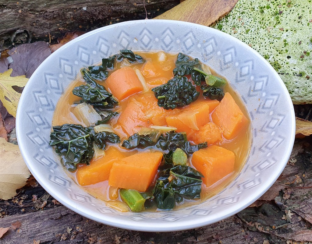 Mexican style sweet potato soup