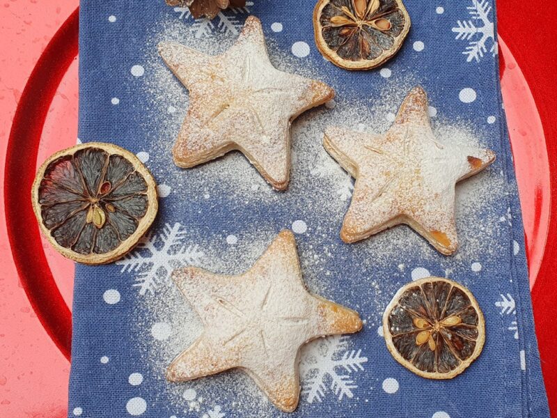 Mince pie puff stars