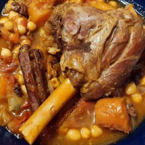 Moroccan style lamb shanks