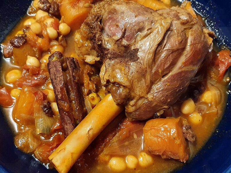 Moroccan style lamb shanks