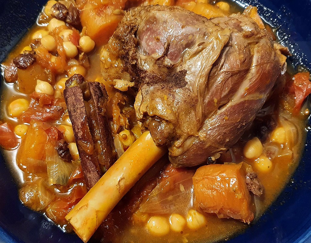 Moroccan style lamb shanks