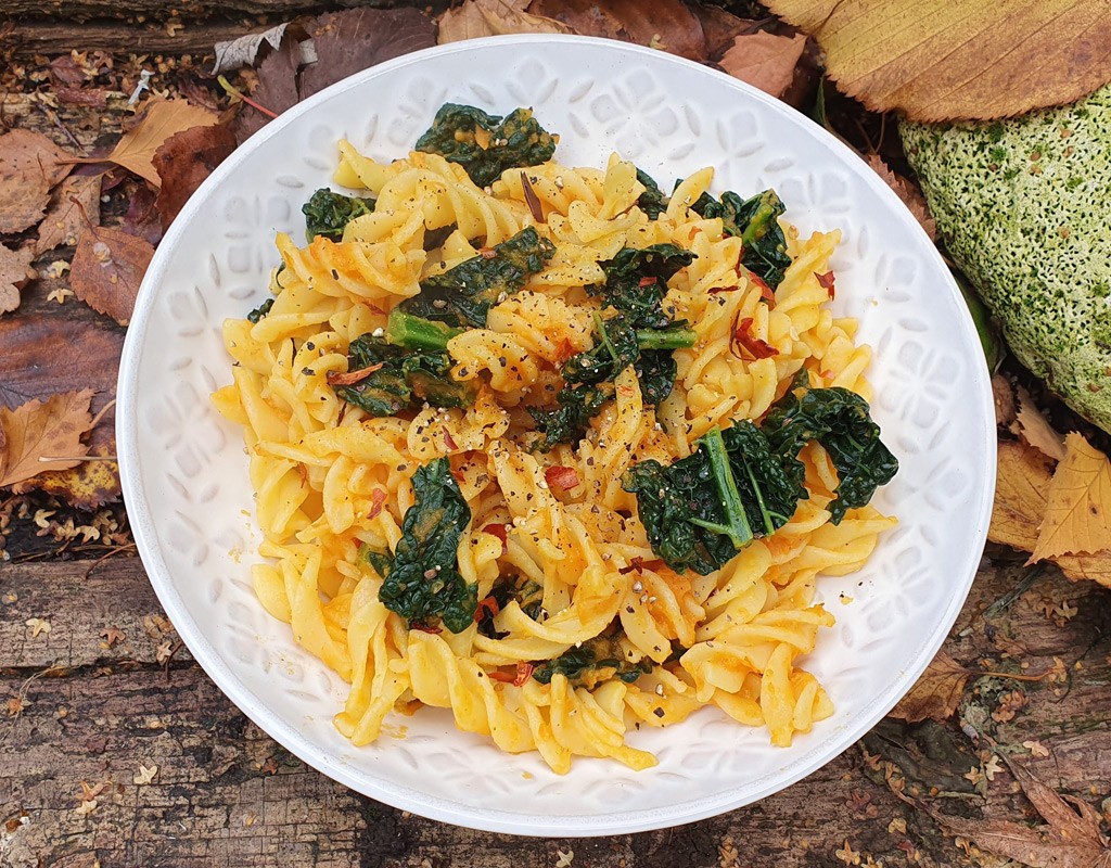 Sweet potato pasta with cavolo nero