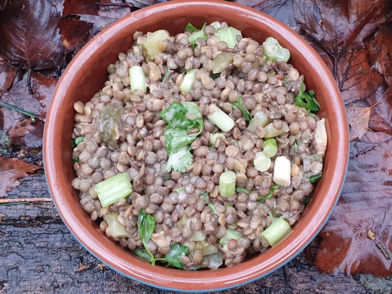 Creamy lentil salad