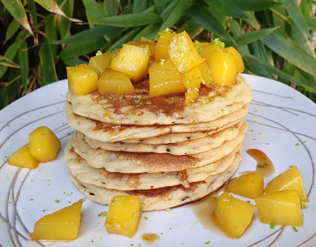 Mango pancakes