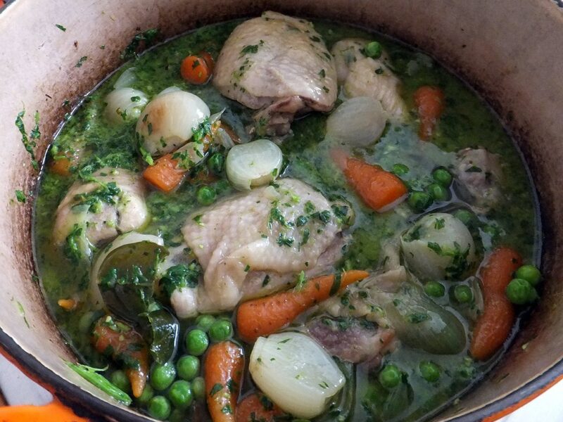 Chicken stew with gremolata