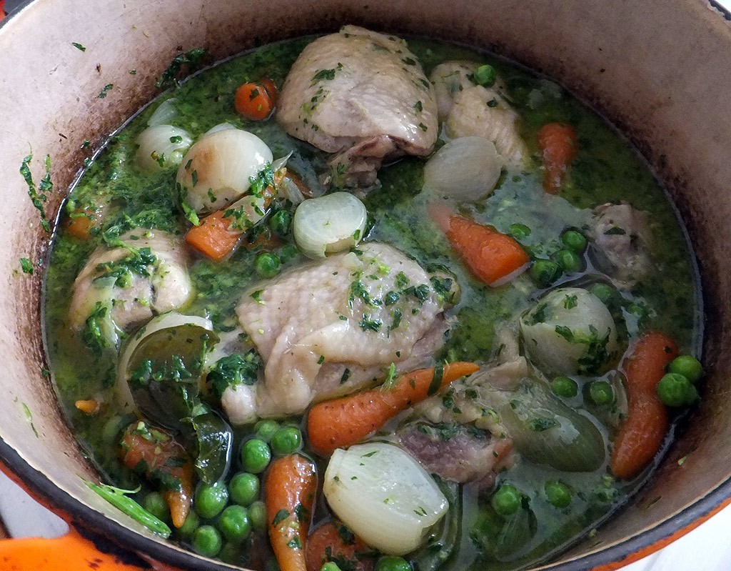 Chicken stew with gremolata