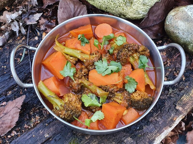 Sweet potato and broccoli curry