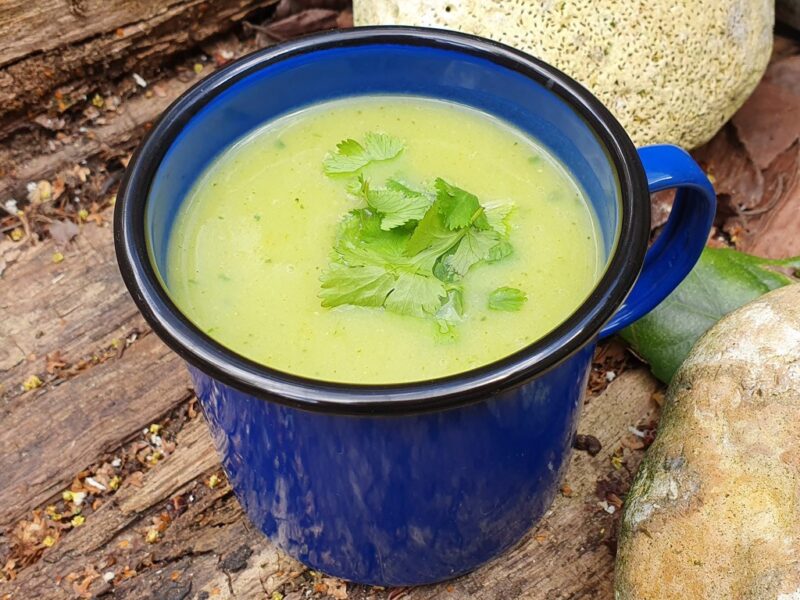 Broccoli, leek and potato soup