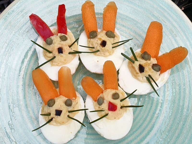 Devilled egg bunnies