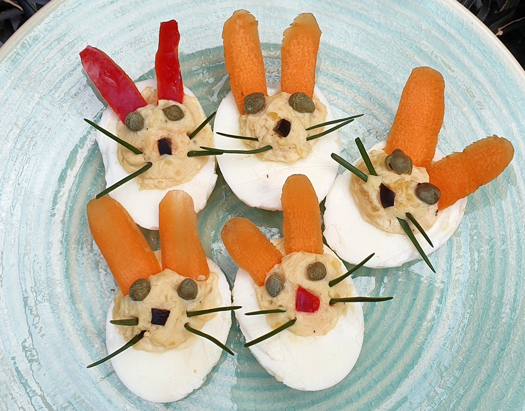 Devilled egg bunnies