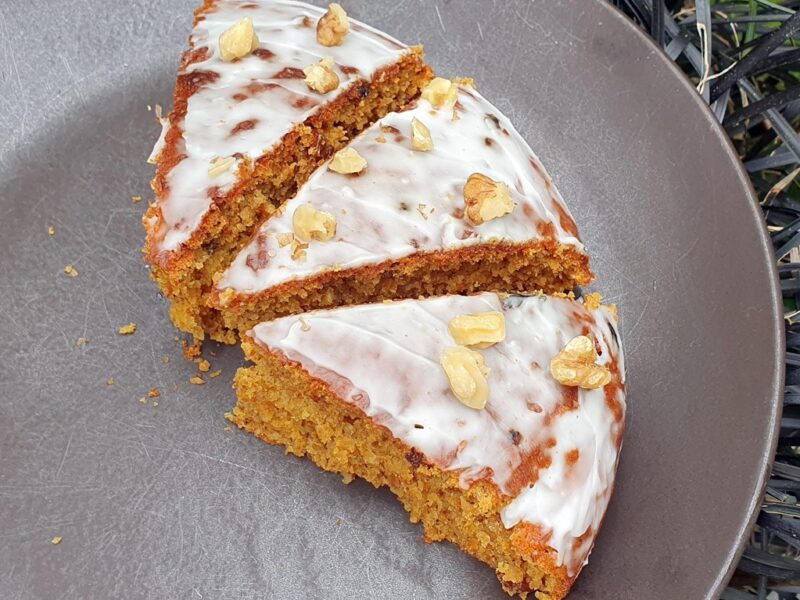 Gluten-free carrot and walnut cake