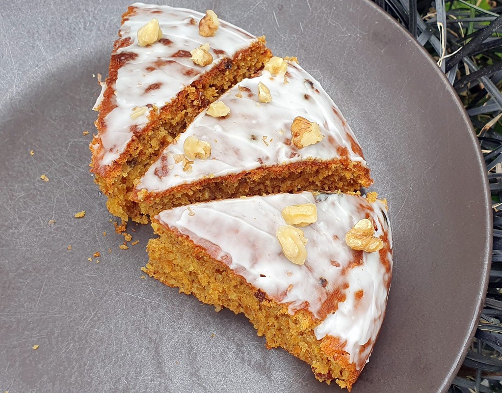 Gluten-free carrot and walnut cake