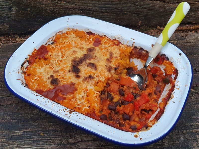 Mexican-style vegetable cottage pie