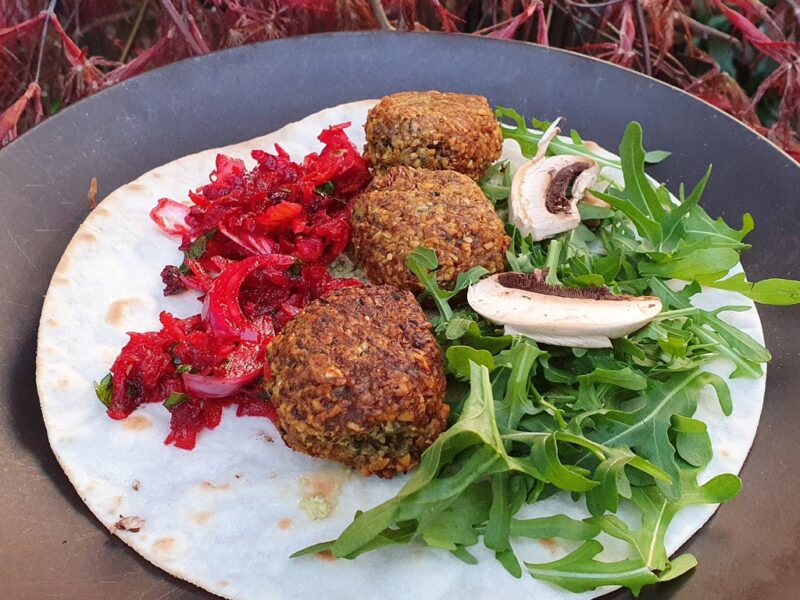 Mushroom falafel