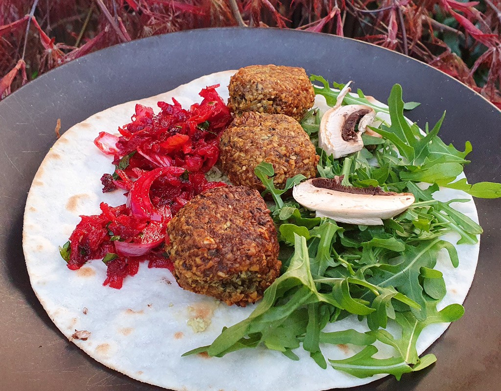 Mushroom falafel