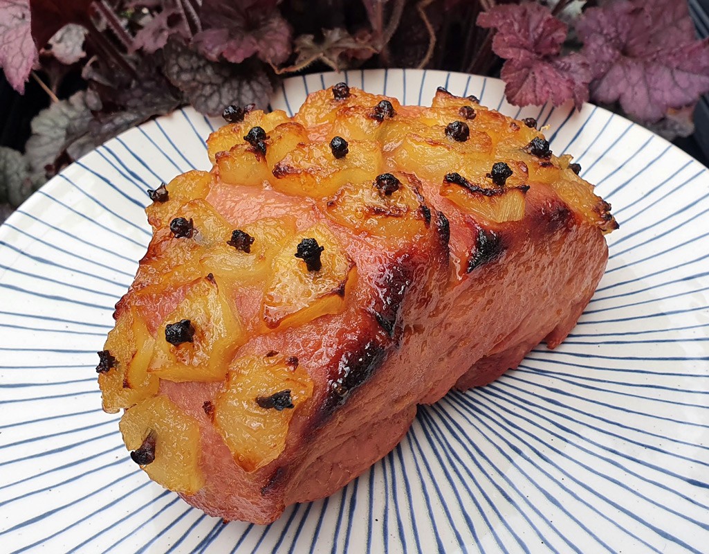 Pineapple glazed ham