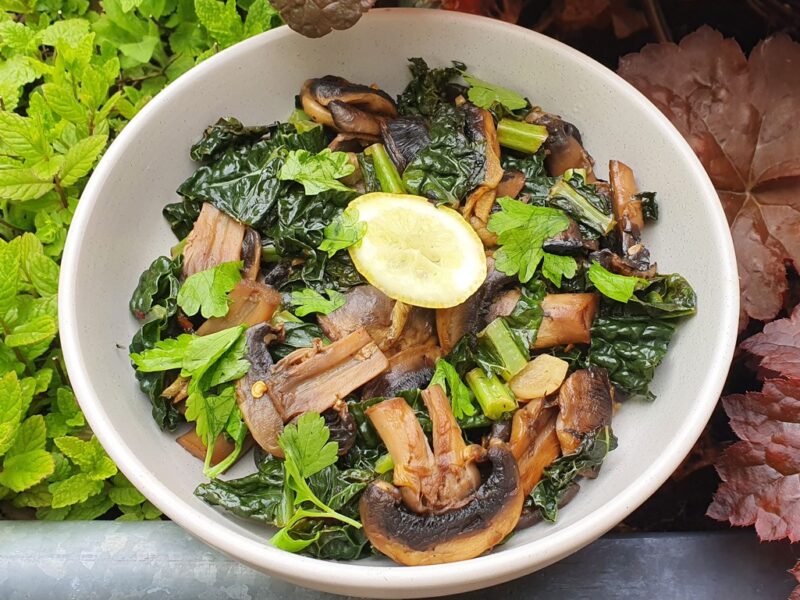 Sauteed mushroom with cavolo nero