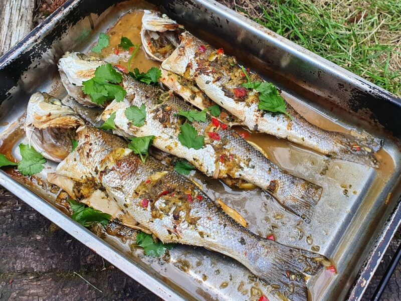 Thai baked sea bass