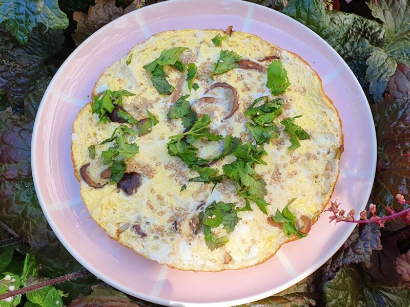 Frittata with shiitake