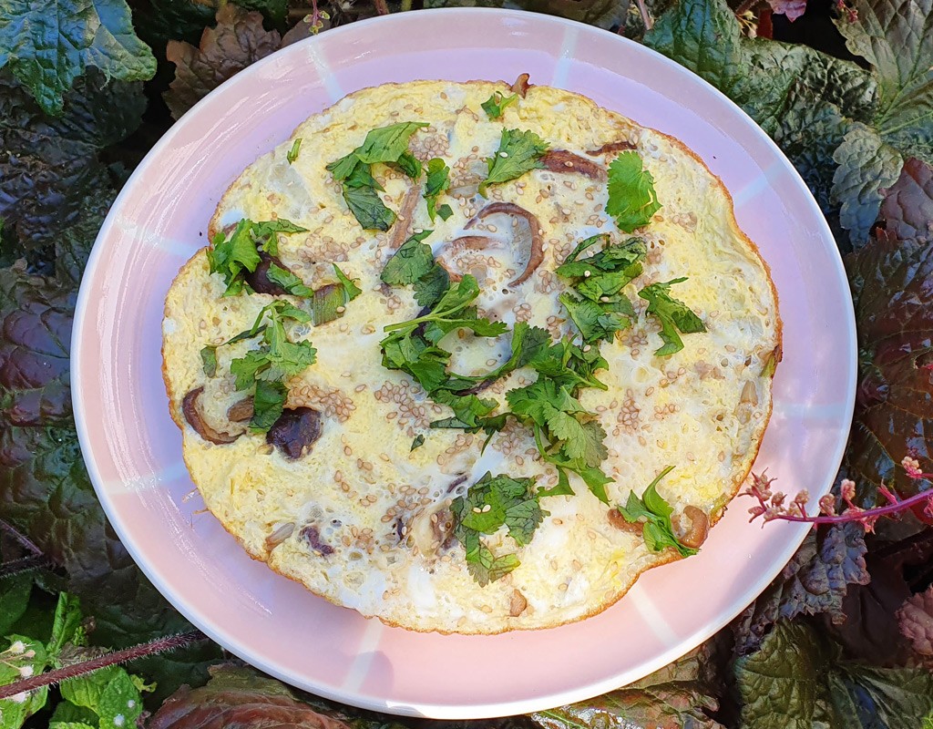 Frittata with shiitake