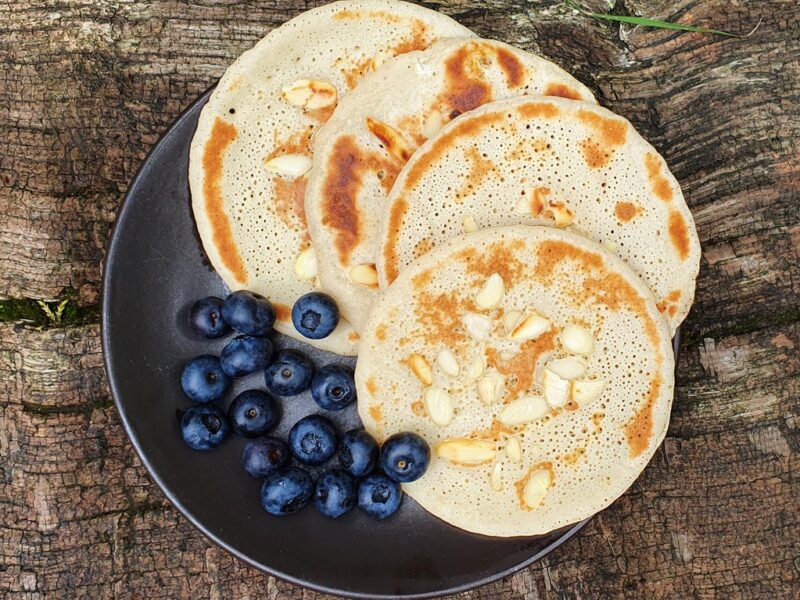 Gluten-free and dairy-free almond pancakes