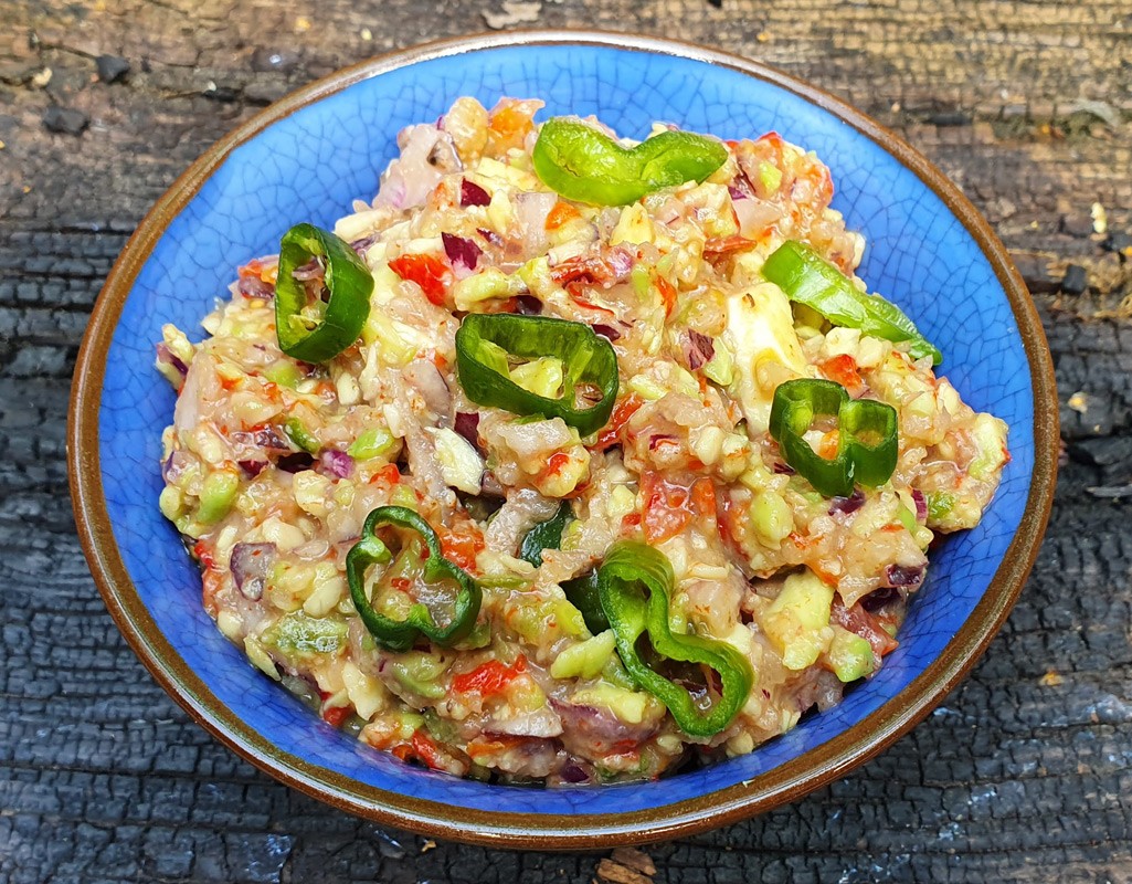 Roasted pepper guacamole