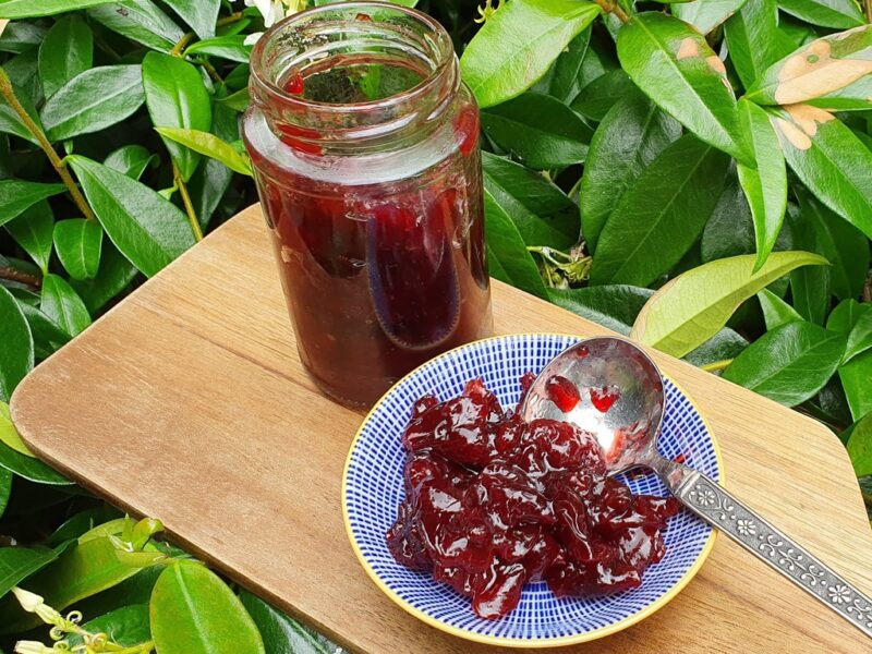 Spiced cherry jam