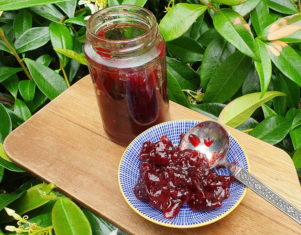 Spiced cherry jam