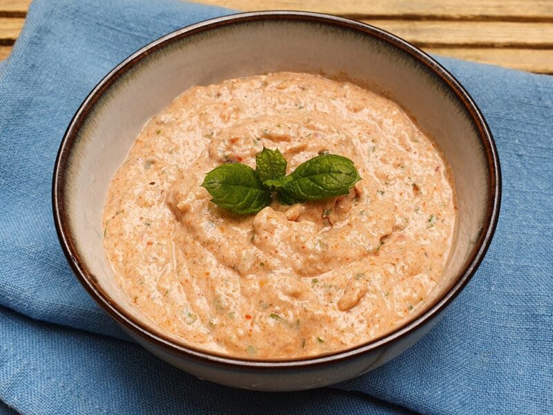 Spiced aubergine raita