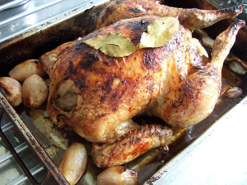 Balsamic roast chicken with shallots