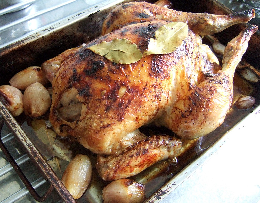 Balsamic roast chicken with shallots