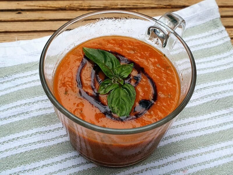 Balsamic roasted tomato soup