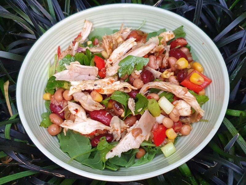 Chicken and bean salad