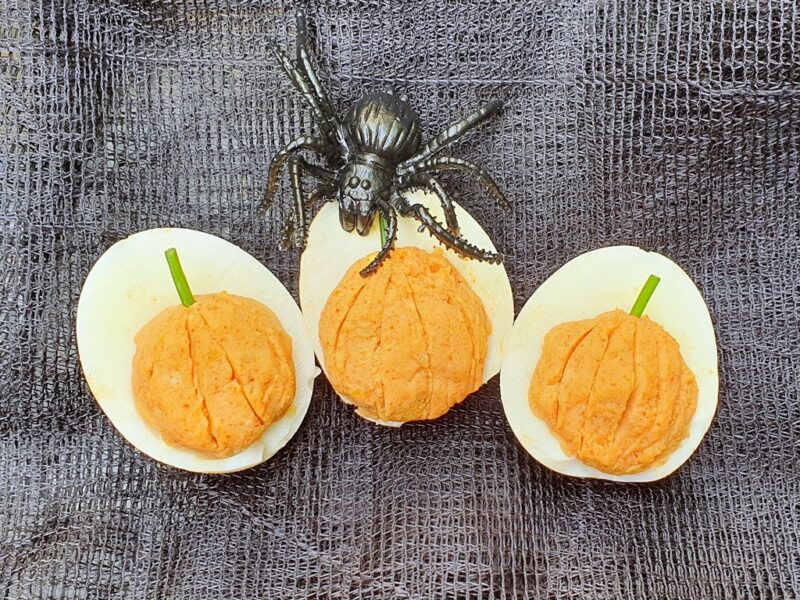 Pumpkin Devilled Eggs